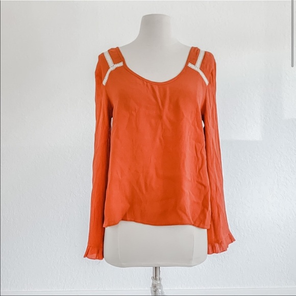 NWT SOMEDAYS LOVIN Burnt Orange Blouse - Picture 13 of 13